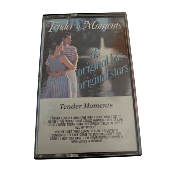Tender Moments 45 Original Hits Original Stars Cassette Got You Babe Blue Velvet - Picture 1 of 3